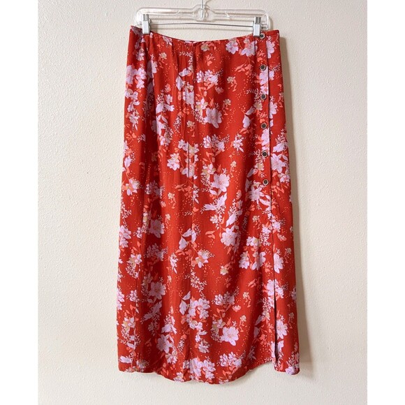 Free People Retro Love High Waist Midi Skirt Women’s Size 12 - Picture 2 of 6